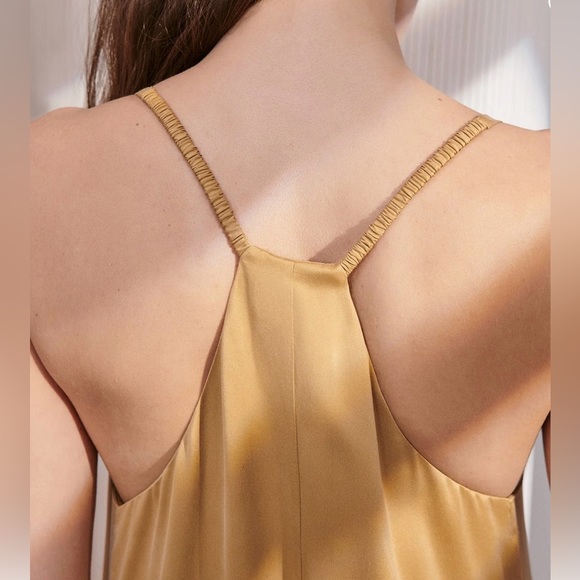 LUNYA Washable Silk Elastic Strap Jumpsuit SIZE SMALL with pockets - Picture 3 of 6